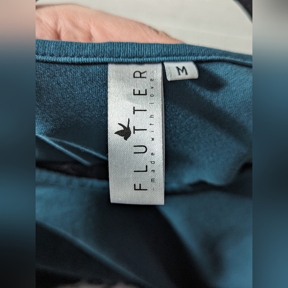 Flutter- Blue tunic with pockets  size M - Picture 4 of 4
